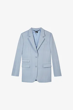 The Kooples Loose-fit Notched-collar Woven Blazer