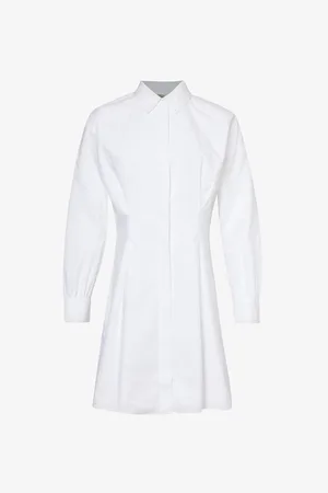 Frame Pleated Regular-fit Organic-cotton Mini Dress