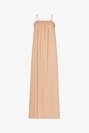 Pretty Lavish Ada Shirred Stretch-woven Maxi Dress