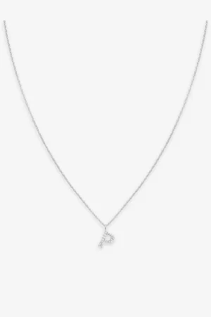 Astrid & Miyu Initial X -plated Recycled Sterling-silver and Cubic Zirconia Pendant Necklace
