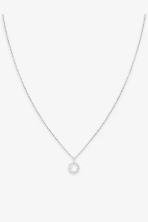 Astrid & Miyu Initial O -plated Recycled Sterling-silver and Cubic Zirconia Pendant Necklace