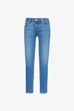 Paige Verdugo Raw-hem Skinny-leg Mid-rise Denim-blend Jeans
