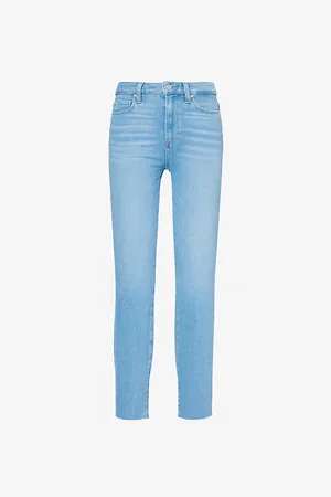 Paige Margot Raw-hem Skinny-leg Mid-rise Denim-blend Jeans