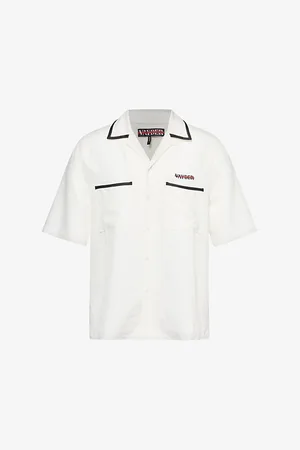 Vayder Munson Brand-embroidered Silk and Cotton-blend Shirt