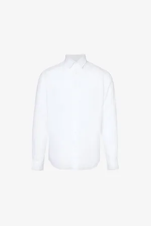 Sunspel Curved-hem Regular-fit Linen Shirt