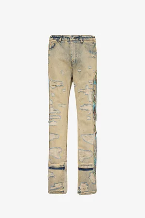 Who Decides War by Ev Bravado Unfurled Brand-motif Straight-leg Regular-fit Jeans