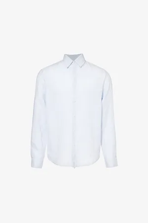 Sunspel Curved-hem Regular-fit Linen Shirt