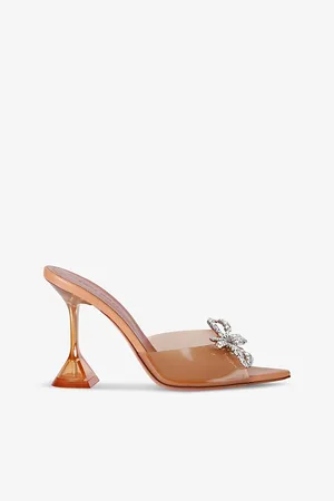 Amina Muaddi Rosie Crystal-embellished Pvc Heeled Courts