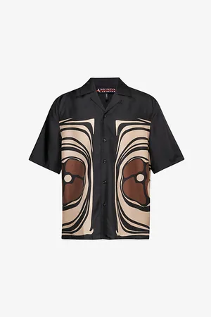 Vayder Montague Abstract-pattern Silk-blend Shirt
