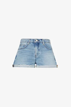 Frame Le Grand Garcon Raw-hem Denim Shorts