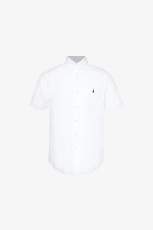 Ralph Lauren Logo-embroidered Custom-shirt Cotton-blend Poplin Shirt