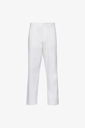 Prada Brand-plaque Raw-treatment Loose-fit Jeans
