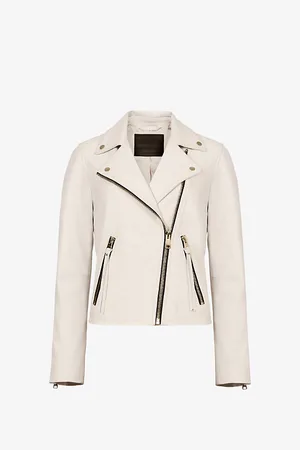 AllSaints Dalby Stud-embellished Leather Biker Jacket