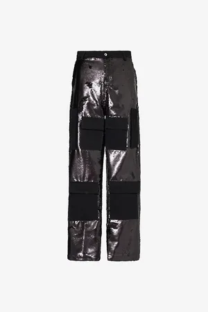 Who Decides War by Ev Bravado Sequin Wide-leg Regular-fit Cotton Trousers