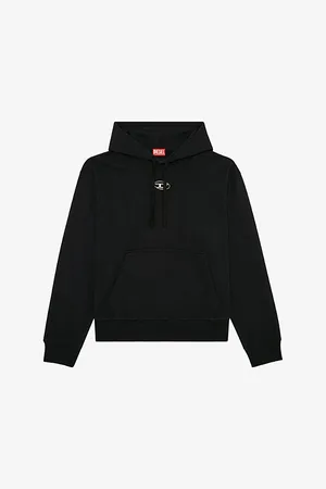 Diesel S-macs-hood-od Metallic Logo-embossed Cotton-jersey Hoody