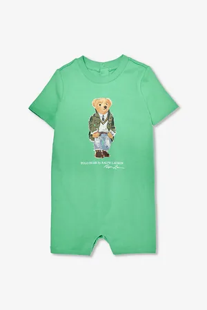 Ralph Lauren Baby Boy Polo Bear Short-sleeve Cotton-jersey Romper
