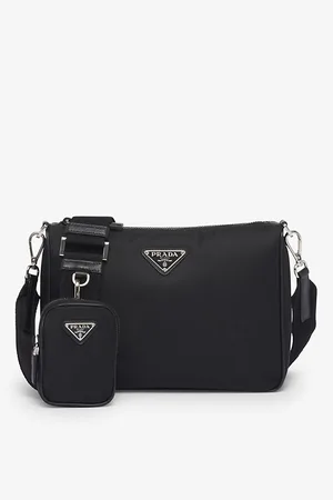Prada Re-nylon Leather and Recycled-nylon Shoulder Bag