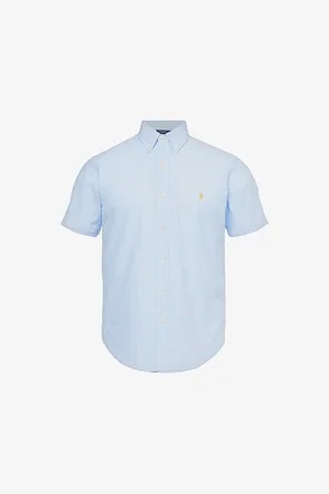 Ralph Lauren Logo-embroidered Regular-fit Cotton-seersucker Shirt