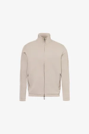 Emporio Armani High-neck Stretch Cotton-blend Sweatshirt