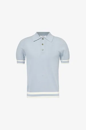 CHE Quinn Stripe-trimmed Cotton-knit Polo Shirt