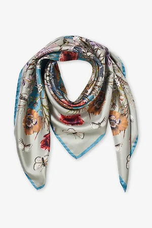 ASPINAL OF LONDON Graphic-print Square Silk Scarf