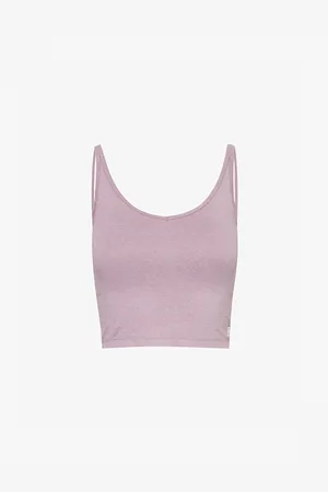 vuori Halo Performance Scoop-neck Cropped Stretch-recycled Polyester Top