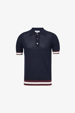 CHE Quinn Stripe-trimmed Cotton-knit Polo Shirt