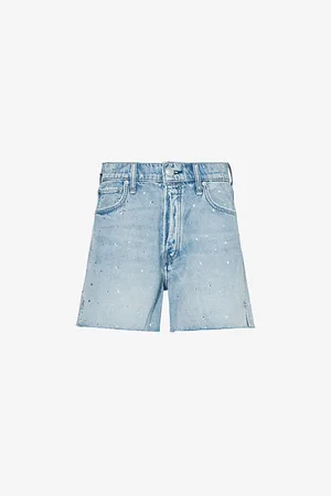 RAG&BONE Solana Rhinestone-embellished Denim Shorts