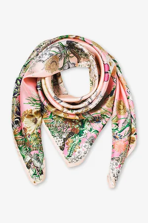 ASPINAL OF LONDON Graphic-print Square Silk Scarf