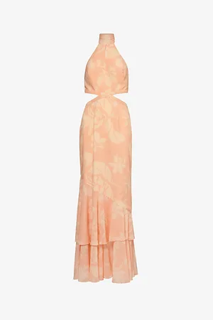 Pretty Lavish Nova Cut-out Crepe Maxi Dress
