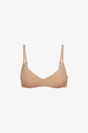 SKIMS Wireless Form Logo-embossed Plunge Stretch-cotton Bra