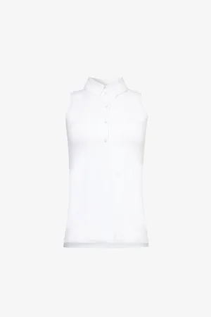 Lululemon Sleeveless Polo-collar Stretch-recycled Nylon Top