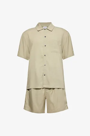 Calvin Klein Short-sleeved Regular-fit Woven Pyjamas