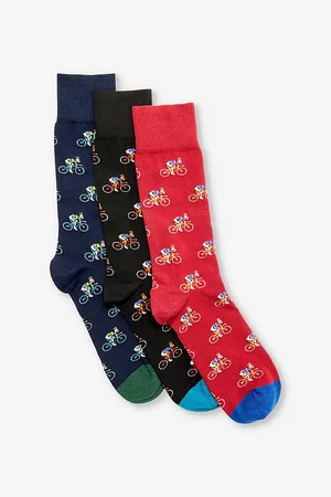 Paul Smith Bike-pattern Pack of Three Cotton-blend Socks