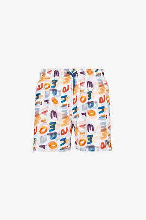Emporio Armani Brand-print Drawstring Swim Shorts