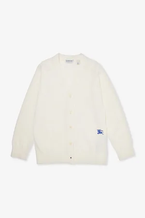 Burberry Graham Logo-embroidered Wool Knitted Cardigan 3-14 Years
