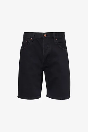 Nudie Jeans Seth Brand-patch Regular-fit Denim Shorts