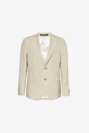Oscar Jacobson Fogerty Single-breasted Linen Jacket