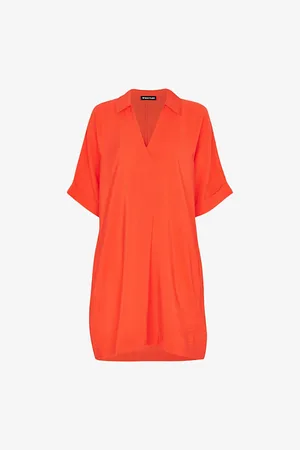 Whistles Melanie Collared Relaxed-fit Woven Mini Dress