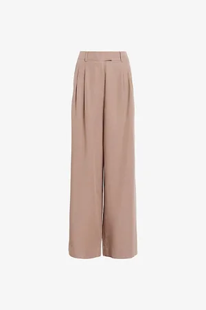 AllSaints Deri Lyn Wide-leg Mid-rise Woven Trousers