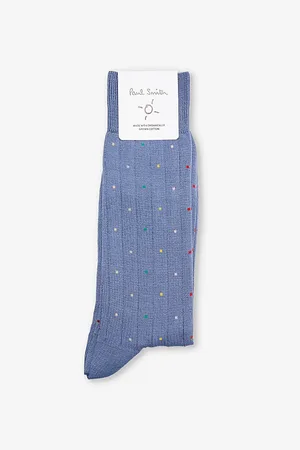 Paul Smith Signature Dot-pattern Stretch-organic-cotton Blend Socks