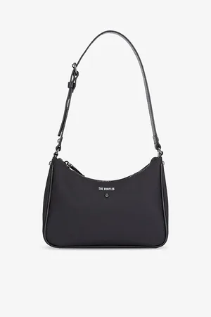The Kooples Jade Logo-badge Skull Nylon Shoulder Bag