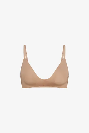 SKIMS Wireless Form Logo-embossed Padded Stretch-cotton Bra