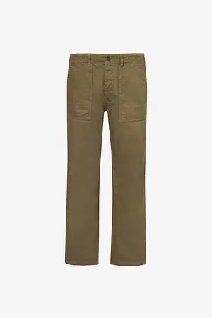 Nudie Jeans Tuff Tony Regular-fit Wide-leg Cotton Trousers