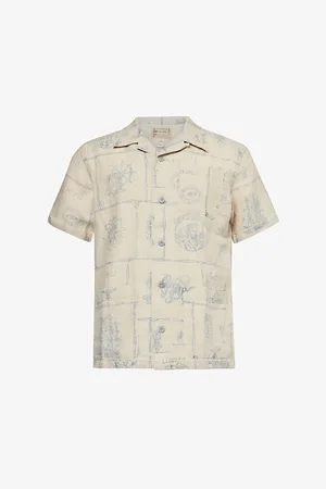 Ralph Lauren Wayne Branded-pattern Linen Shirt