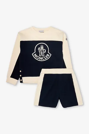 Moncler Brand-patch Sweatshirt and Shorts Cotton-jersey Set 4-10 Years