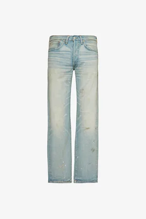 Ralph Lauren Distressed Straight-leg Jeans