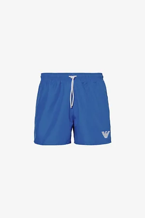 Emporio Armani Brand-embroidered Drawstring Swim Shorts
