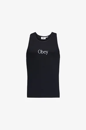 Obey Rosemont Ribbed Stretch-cotton Jersey Top