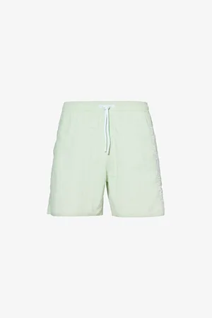 Emporio Armani Brand-embroidered Drawstring Swim Shorts